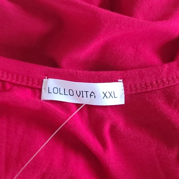 LOLLO VITA Women Casual Short TShirt Dresses Cold Shoulder, Size XXL Red - Picture 6 of 7